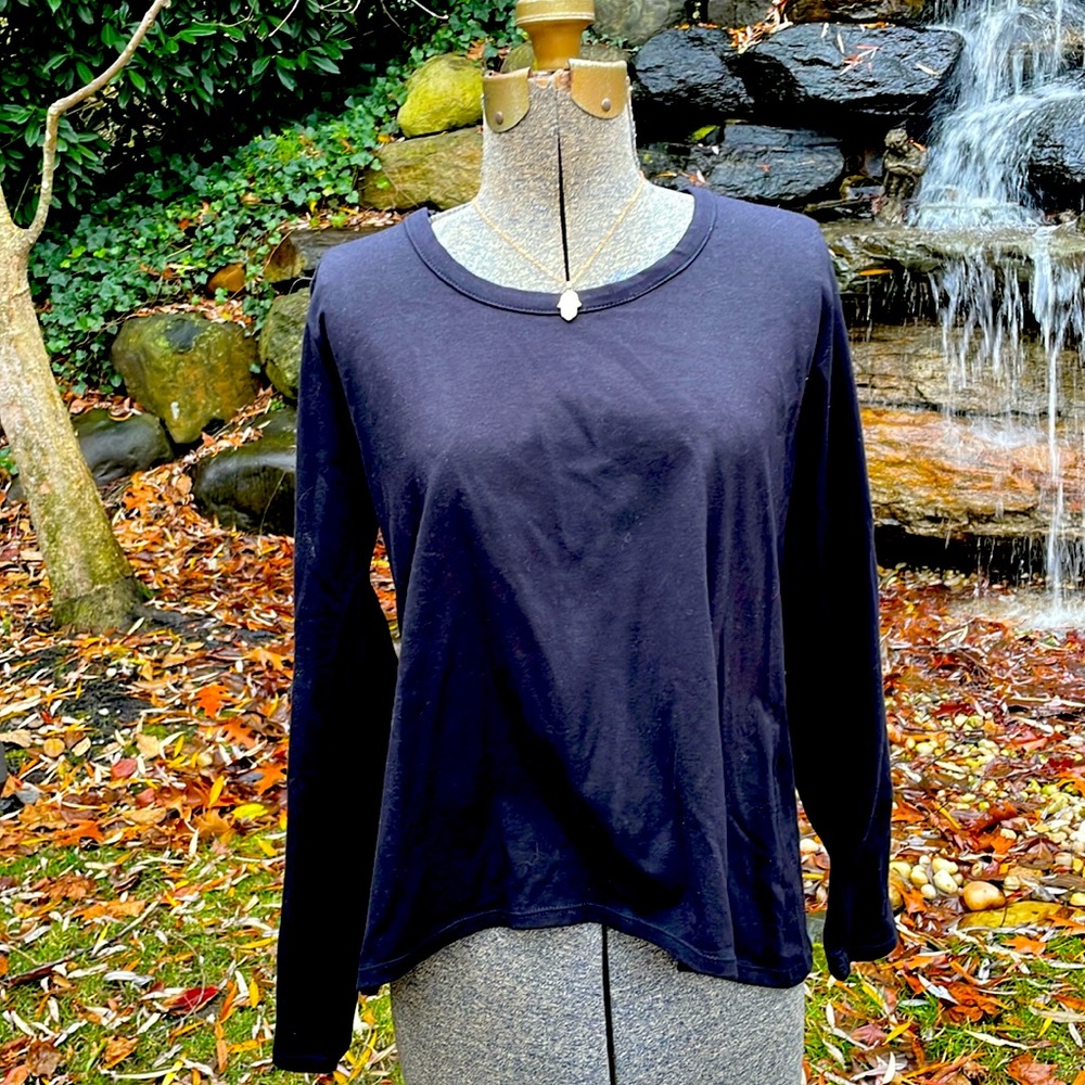 JUST JILL BOUTIQUE BLACK SPANDEX LONG SLEEVE T / TEE SHIRT - M - NWT ! 🫶🏻